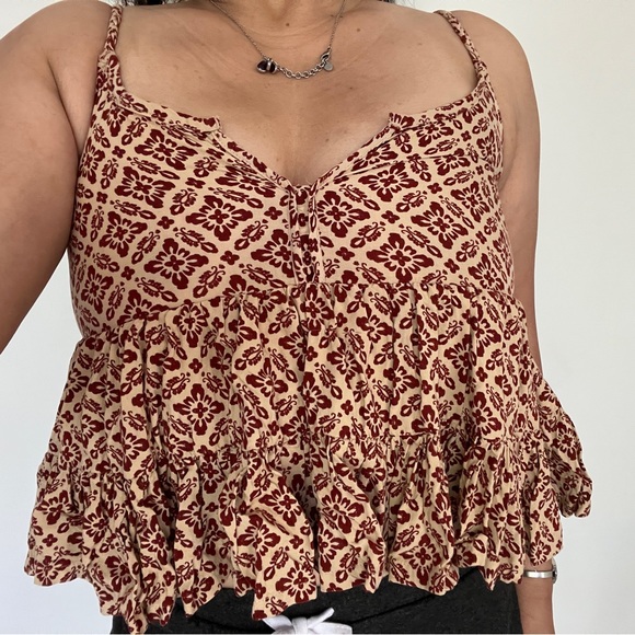 Patrons of Peace Boho Artisan S Crop Tank Top Shirt Blouse Baby Doll Lolita Sexy - Picture 2 of 7